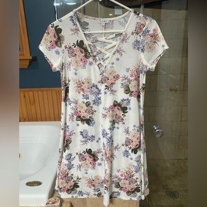 White floral dress